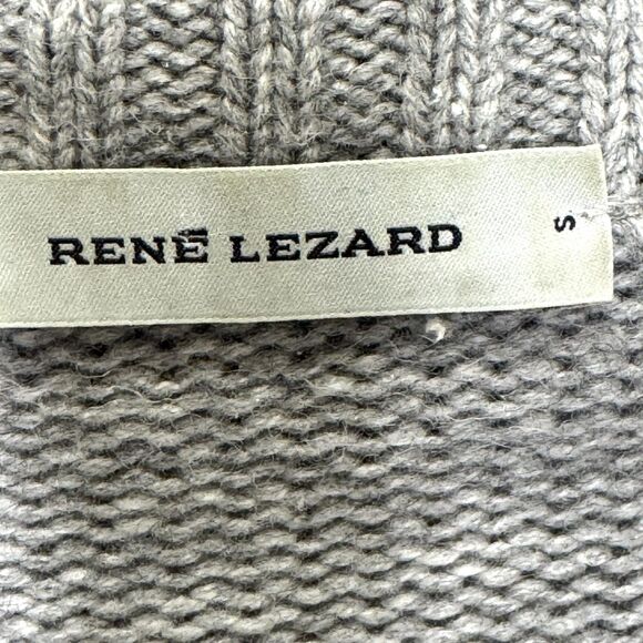 Rene Lezard Sweater Womens Small Button Front Merino Silk Cashmere Made Italy - Picture 3 of 8